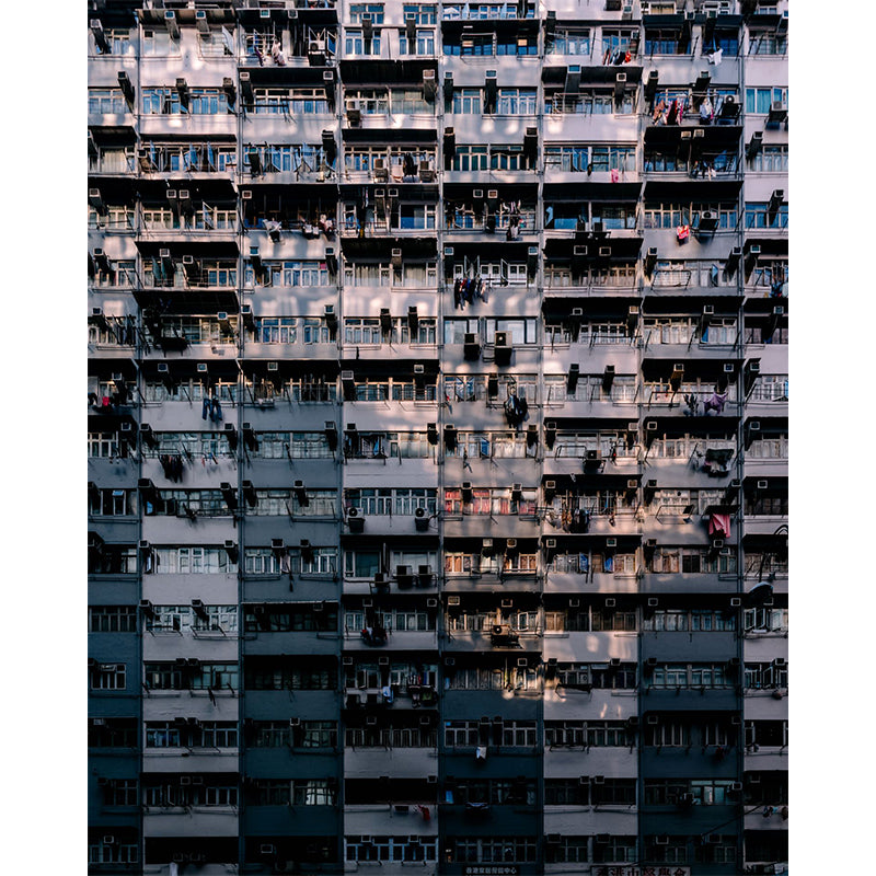 Kevin Mak - City Photography Art old Hong Kong building at sunset on street with Architecture - Fine Art Print