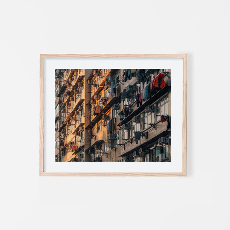Kevin Mak - City Photography Art old Hong Kong building architecture and street - Natural Art Wood Frame