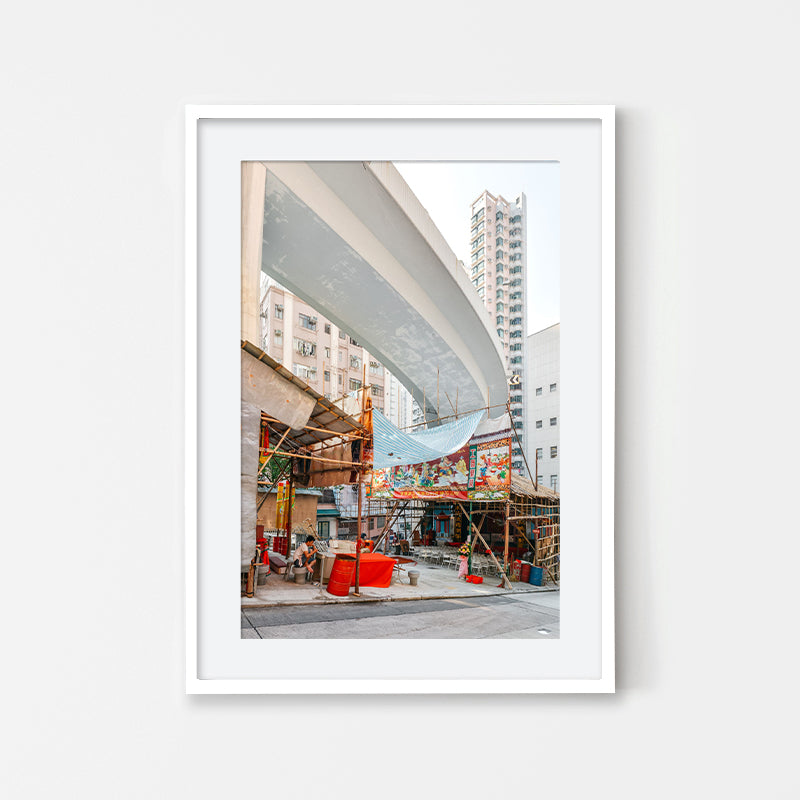 Kevin Mak - Street Local Photography Art of Hong Kong - White Art Wood Frame