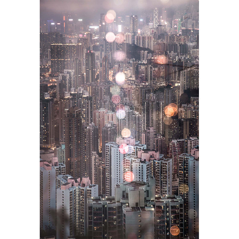 Sharon Liu - City Photography Art of Hong Kong Skyline at night party Martini - Fine Art Print