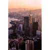 Vivien Liu - Street Photography Art of Hong Kong skyline back of china at sunset by vdubl - Fine Art Print